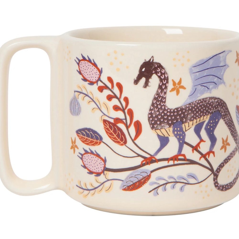 Danica Studio Ember Midi Mythical Dragon Design Ceramic Mug Cup New